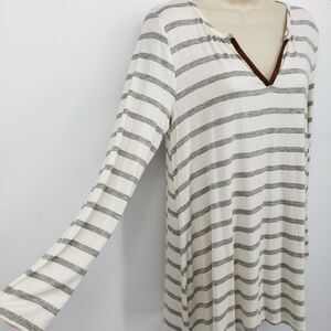 Infinity Raine Tunic Blouse Loose Pullover Long Sleeves